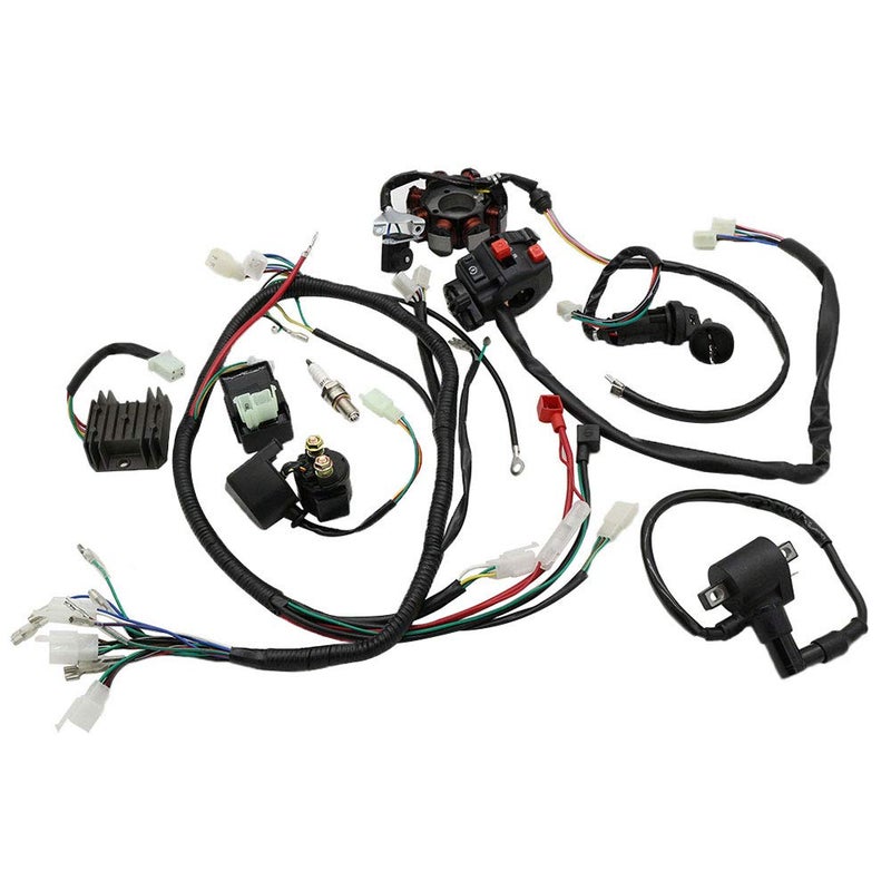 Bravedog Complete Wiring Harness kit Wire Loom Electrics Stator Coil CDI for ATV Quad 4 Four Wheelers 150CC 200CC 250CC Go Kart Dirt Pit Bikes - Image 3